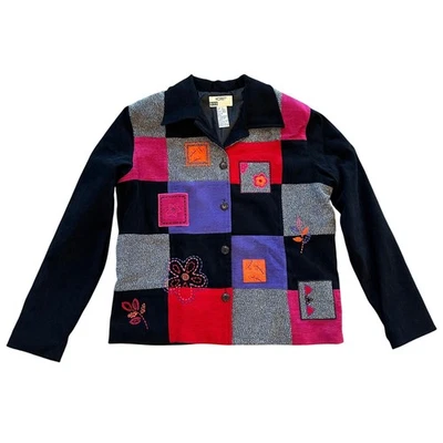 Chaqueta De Colección Koret Bordada Patchwork Talla M Ecléctica Retro Negocios Informal Alt Foto 1 de 4