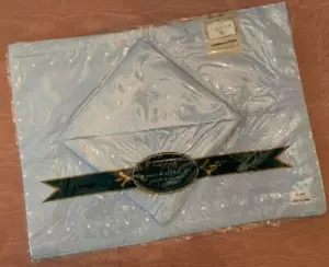 Vintage Sam Hedaya 8pc Embroidered Set 4 Placemats 4 Napkins Pale Blue NEW - Picture 1 of 1