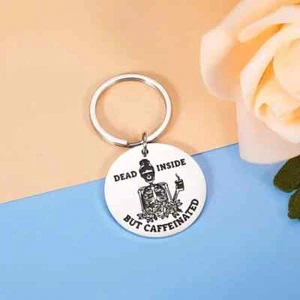 Dead Inside But Caffeinated Coffee Schlüsselanhänger - Bild 1 von 2