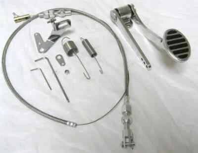 Street Rod 1930-е 40-е Ford Chevy овальная алюминиевая педаль газа + 24-дюймовый кабель и пружина - Изображение 1 из 4