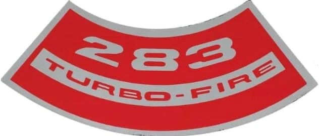283 HP Turbo-Fire Air Cleaner Decal Chevy Small Block Sticker - Image 1 of 1