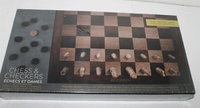 Chess & Checkers Traditional Family Classic Game Brand New & Sealed BLKSMITH - Image 1 of 2