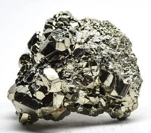 130g Iron Pyrite Cubes Druzy Cluster Sparkling Natural Gemstone Mineral - Peru - Picture 1 of 4