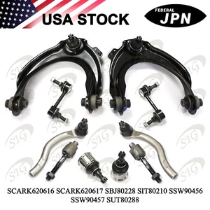 For 2004 - 2008 Acura TSX Front Control Arm Ball Joint Tie Rod Sway Bar 10PC Kit - Picture 1 of 7