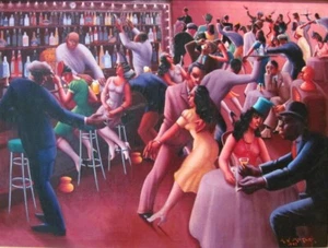 Night Life Archibald Motley 1943 Harlem Renaissance Chicago Jazz Era Art Print - Picture 1 of 2