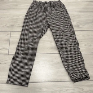 Girls white fox cotton plaid gingham pants size large Can fit womens xxs-xs as - Picture 1 of 5