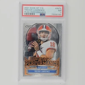 TREVOR LAWRENCE | 2021 Peak Hit Premier Draft Peak Performance | PKTL | PSA 7 NM - Picture 1 of 2