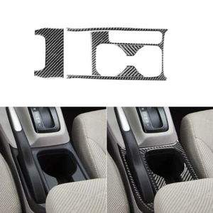 Cuadro de cubierta con soporte de vaso de agua para automóvil de fibra de carbono para Honda Civic 9th 2012-2015 - Imagen 1 de 6
