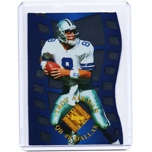 Troy Aikman RARE #'d 2631/3100 Crystal Cuts Silver Die-Cut Card Cowboys Jersey 8 - Picture 1 of 2