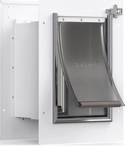 Baboni Pet Door for Wall, Steel Frame and Telescoping Tunnel, Aluminum Lock - Picture 1 of 11