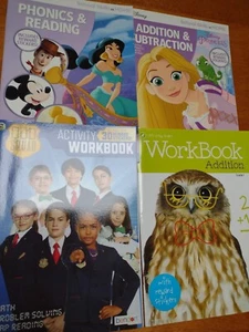 4 Disney Prinzessin ADDITION & SUBTRAKTION Phonics Lesen UNGERADE SQUAD Arbeitsbücher - Bild 1 von 6