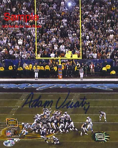 Foto reimpresa de autógrafo firmada por ADAM VINATIERI Patriots #1 - Imagen 1 de 1