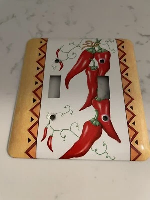 Cubierta de placa de interruptor de doble luz de chile - Frontera suroeste Foto 1 de 3