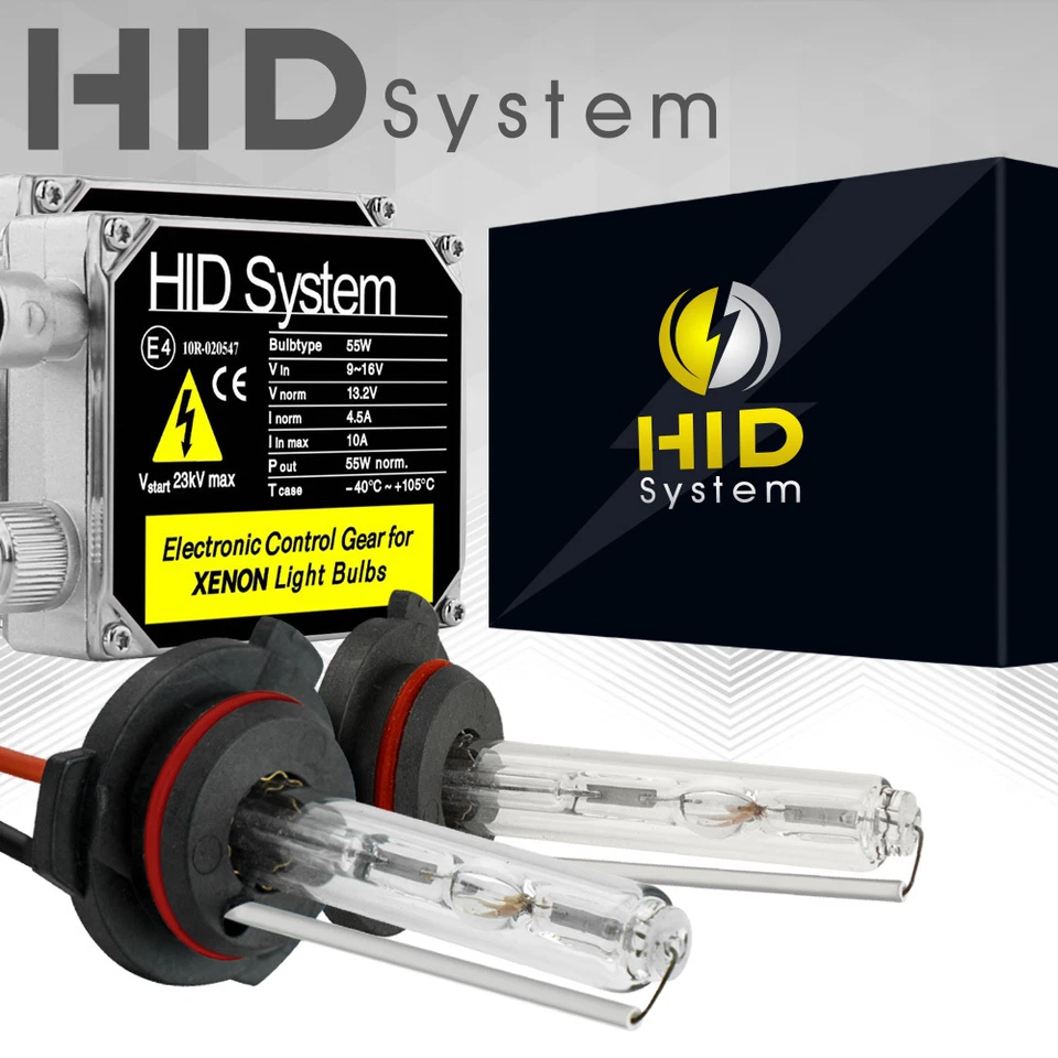 55W HID Xenon Headlight Conversion KIT H1 H3 H4 H7 H9 H13 9005 9006 9004/7 Bulbs - Image 1 of 4
