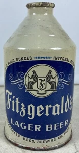 Vintage 1940's Crowntainer Cone Top Fitzgerald's Lager Beer Troy, NY IRTP - Picture 1 of 7