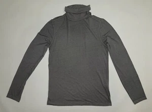 $128 NEW John Varvatos Long Sleeve Turtleneck Tee in Grey SMALL Cotton Blend - Picture 1 of 14