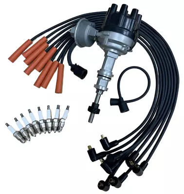Distributor + Wires + Spark Plugs For Ford F-150 F-250 F-350 E-350 289-302 76-85 - Image 1 of 4