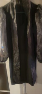 WOMENS PRE-OWNED ELOQUII BLACK DRESS WITH MESH SLEEVES WITH TIE SIZE 18 - Picture 1 of 10