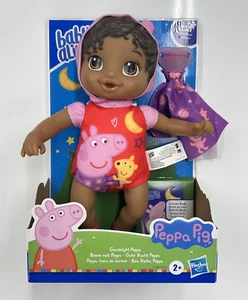 Baby Alive Goodnight Peppa Doll, Peppa Pig Toy, Black Hair, With Book, Paci - Picture 1 of 4
