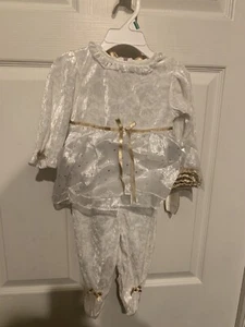 NWT Angel Costume White & Gold Newborn Baby Infant Size 3 to 6 Months Wings Hdbd - Picture 1 of 4