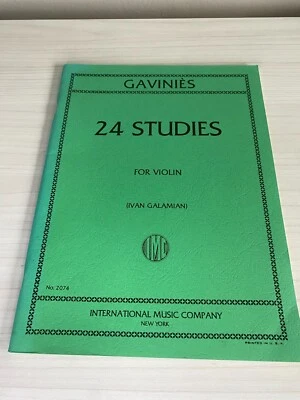 Gavinès 24 Studies for Solo Violin International Edition Edited by Galamian NEW - Image 1 of 3