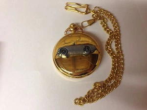Austin Healey Frog Eyed ref16 pewter effect emblem gold quartz pocket watch - Picture 1 of 1