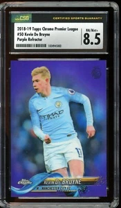 Kevin De Bruyne 2018 Topps Chrome EPL Purple Refractor /250 CSG 8.5 #50 - Bild 1 von 2