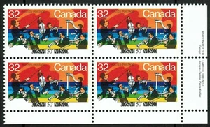 Canada sc#1010 Montreal Symphony : Orchestra Concert, LR Imprint Block, Mint-NH - Picture 1 of 2