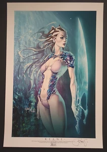 Fathom Kiani C2E2 ART PRINT Michael Turner & Peter Steigerwald signed 13x19 - Picture 1 of 1
