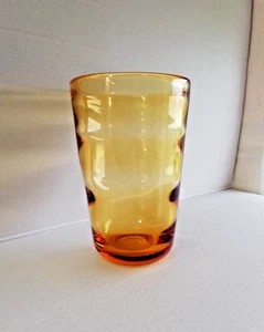 Large Whitefriars Golden Amber Flared Optic Vase .8" 9094 W Wilson C1938-60 - Picture 1 of 11