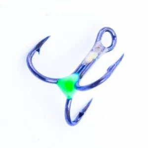 10 SALMON X-STRONG TREBLE FLY TUBE VMC 9632 hook size #6 GREEN DROP DROPPER - Picture 1 of 6