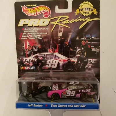 De colección NASCAR 1998 Winston Cup Hot Wheels Pit Crew Pro Racing Ford Taurus Burton Foto 1 de 4