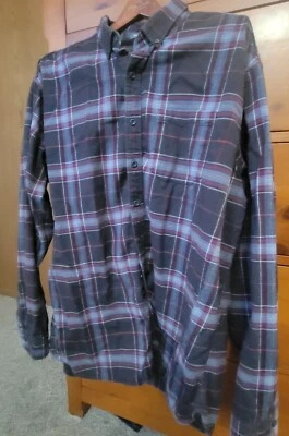 Eddie Bauer Shirt Mens XL Tall Gray Flannel Long Sleeve Plaid Hiking Outdoor - Image 1 of 4