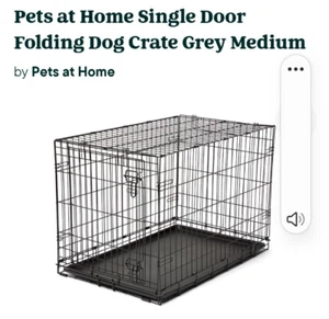 Pets at Home Folding Dog crate Medium size (H61 x L91 x D57) 1 door - Picture 1 of 3
