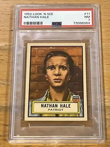 1952 Look 'N See #11 Nathan Hale PSA 7 NM Newly Graded 5/23 - Picture 1 of 2