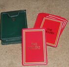 Gemaco Deck Playing Cards Red w The Millers in Gold w Leather Case Great Condit