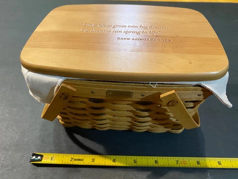 Longaberger Home Office 10th Anniversary Basket Cover