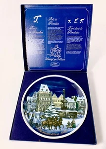 NIB ROYAL TETTAU ATELIER Collectible CHRISTMAS Plate WEINACHTEN 1980 Germany - Picture 1 of 4