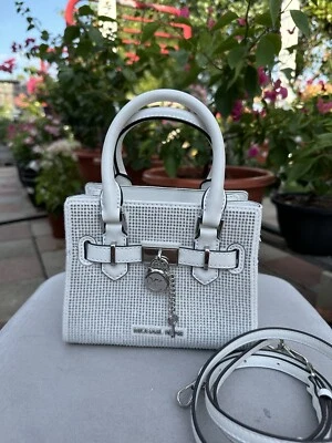 Michael Kors Hamilton Bolso Bandolera Extra Pequeño Bolso de Mano Monedero Blanco Dama Foto 1 de 4