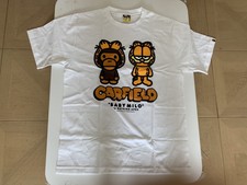 AUTHENTIC A BATHING APE BAPE x GARFIELD TEE #1 T SHIRT M WHITE NEW 