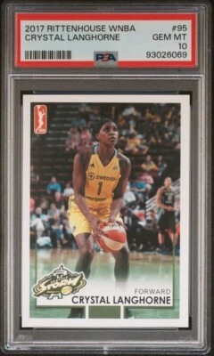 2017 Rittenhouse WNBA CRYSTAL LANGHORNE PSA 10 Seattle Storm Maryland Terrapins - Image 1 of 2