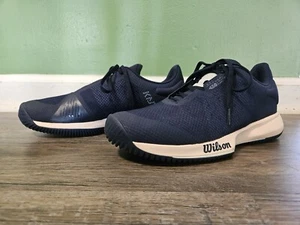 Wilson Kaos Swift Tennis Shoes Peacoat Blue Scallop Shell White Womens Size 9.5 - Picture 1 of 5