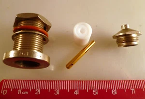 Toma de mamparo Radiall R161.336.000 tipo N 50 ohmios 11 GHz OM0734X1 - Imagen 1 de 5