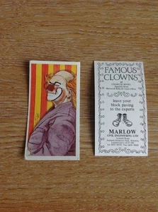 selten Tauschkarten Marlow Clowns Charlie Rivel kein 19 Barnum & Bailey Circus - Picture 1 of 1