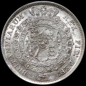 George III, 1820-30. Halfcrown, 1816. ‘Bull Head’ Type. I/I In QUI On Garter. - Picture 1 of 5