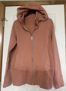 Chaqueta radiante con capucha cremallera completa para mujer Lululemon, melocotón, talla 16 - Imagen 1 de 4