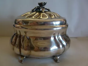 ANTIGUA CAJA DE AZÚCAR OVALADA OVALADA EN ESPIRAL 800 DE COLECCIÓN CON FLOR -163 gramos - Imagen 1 de 12