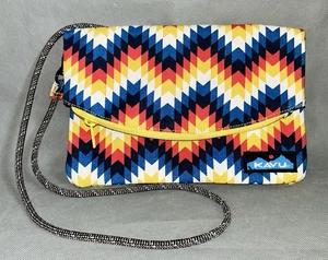 Kavu Rope Sling Crossbody Canvas Bag Aztec Southwestern Chevron Pattern Purse - Picture 1 of 15