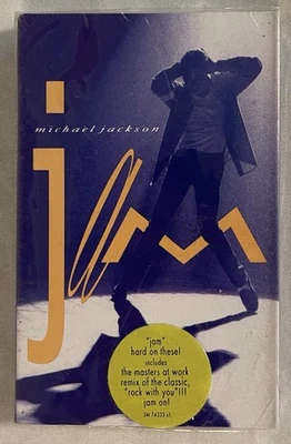 FACTORY SEALED 1991 Michael Jackson Jam Cassette Single Tape 34T 74333 - Image 1 of 2