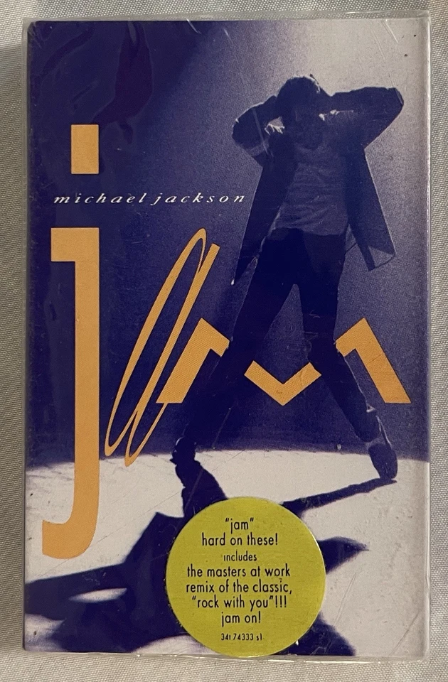 FACTORY SEALED 1991 Michael Jackson Jam Cassette Single Tape 34T 74333 - Image 1 of 2